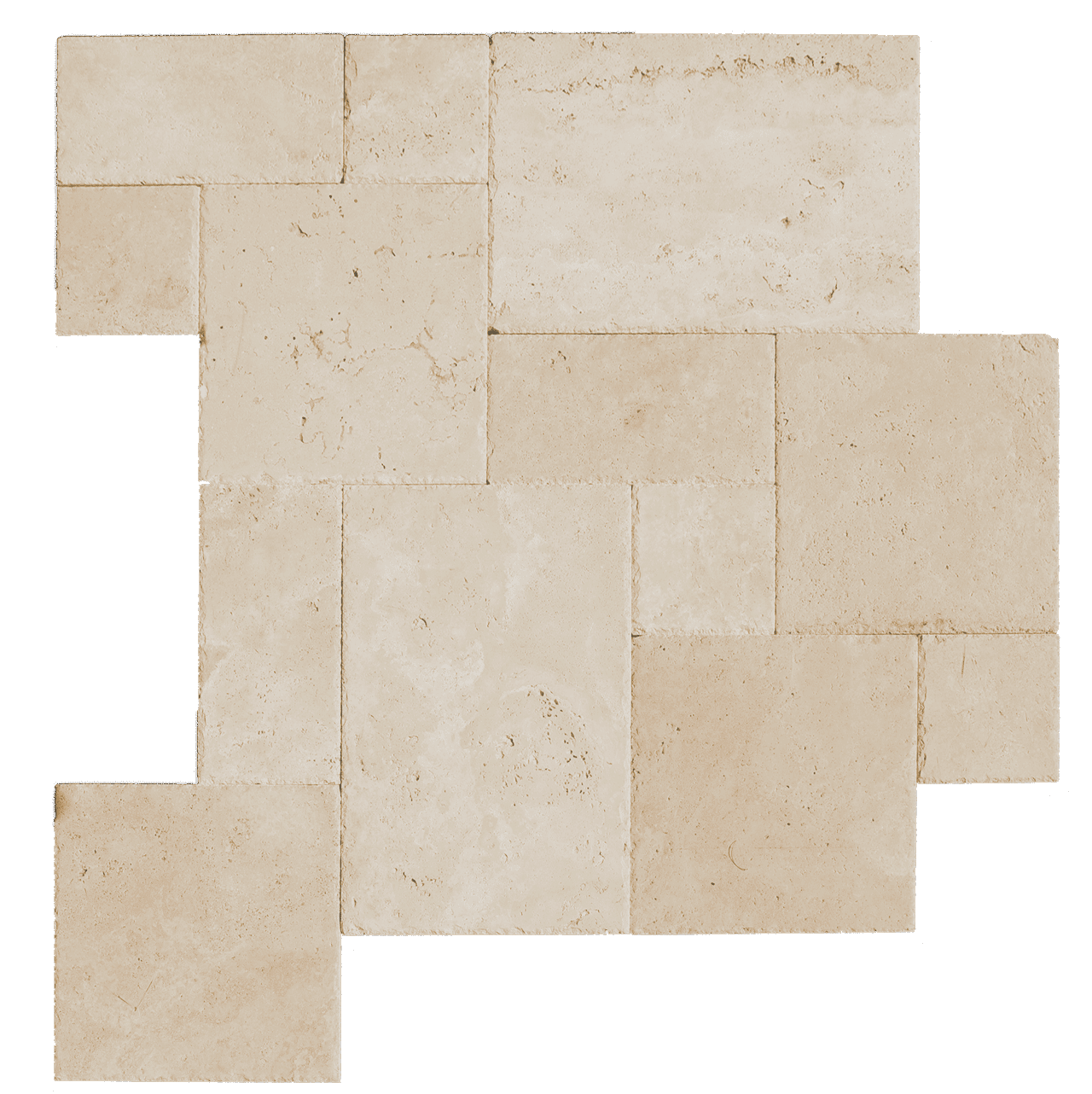 Натуральная плитка из травертина Ivory French Pattern лучшее для интерьера и экстерьера — RKS SLATE 