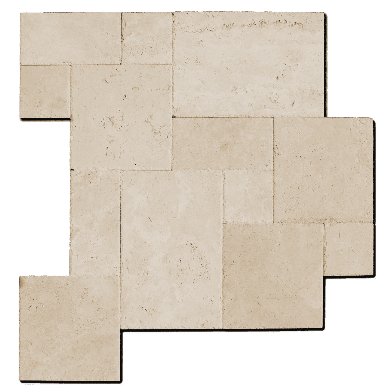 Натуральная плитка из травертина Ivory French Pattern лучшее для интерьера и экстерьера — RKS SLATE 