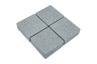 Гранитная брусчатка RKS SLATE Сильвер Пёрл (Silver Pearl), пиленая 100х100 мм на дорожке | Купить гранитную брусчатку в Кургане | Мощение, ландшафтный дизайн